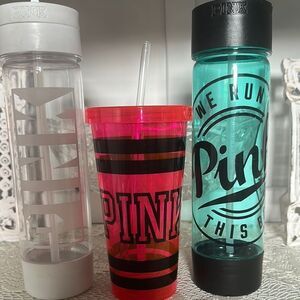 Pink water bottle set